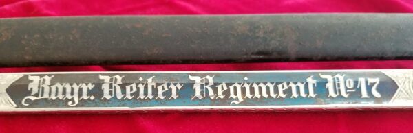 Eickhorn Bavarian Equestrian Regiment #17 Imperial Sword w/Double-Etched Blade (24275) - Image 2