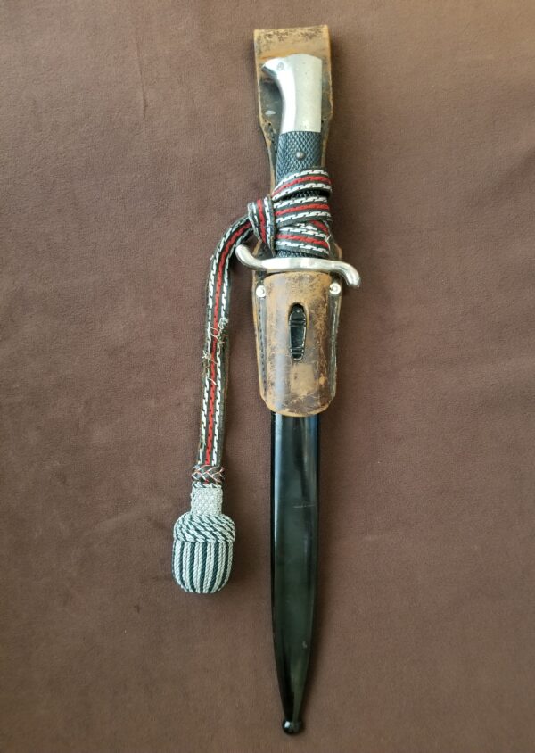Long Fireman’s Sawback Bayonet by WKC w/Frog and Portepee (32599)