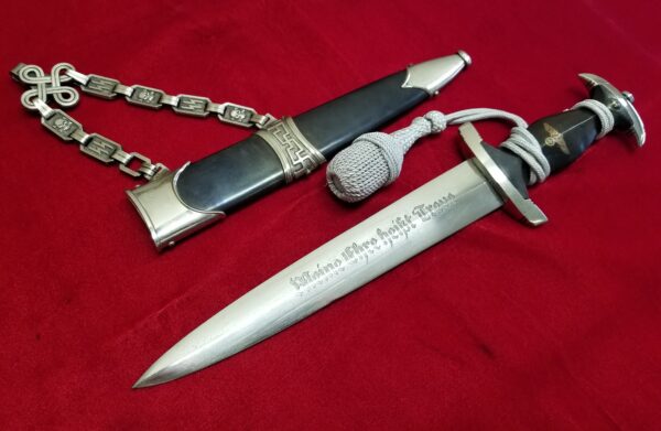Early Chained SS M33 Dagger by Boker with Portepee (32817) - Image 8