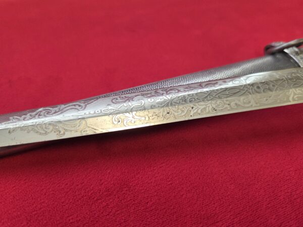 Army Officer Dagger, Voos Pattern Double Etched Blade w/Portepee (33031) - Image 6