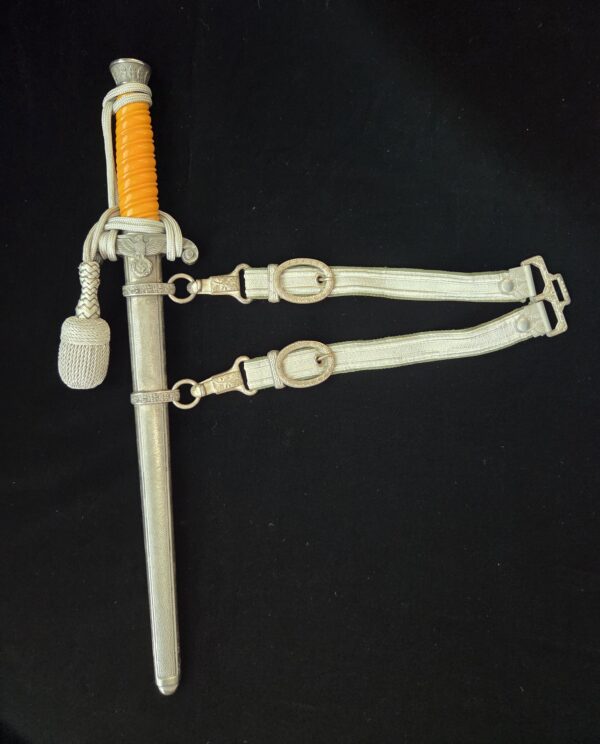 Army Officers Dagger by F. W. Holler with Pommel and Hangers (33041)