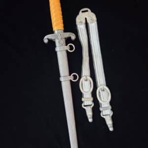 Army Officers Dagger with Voos Double Etched Blade and Deluxe Hangers (33054)