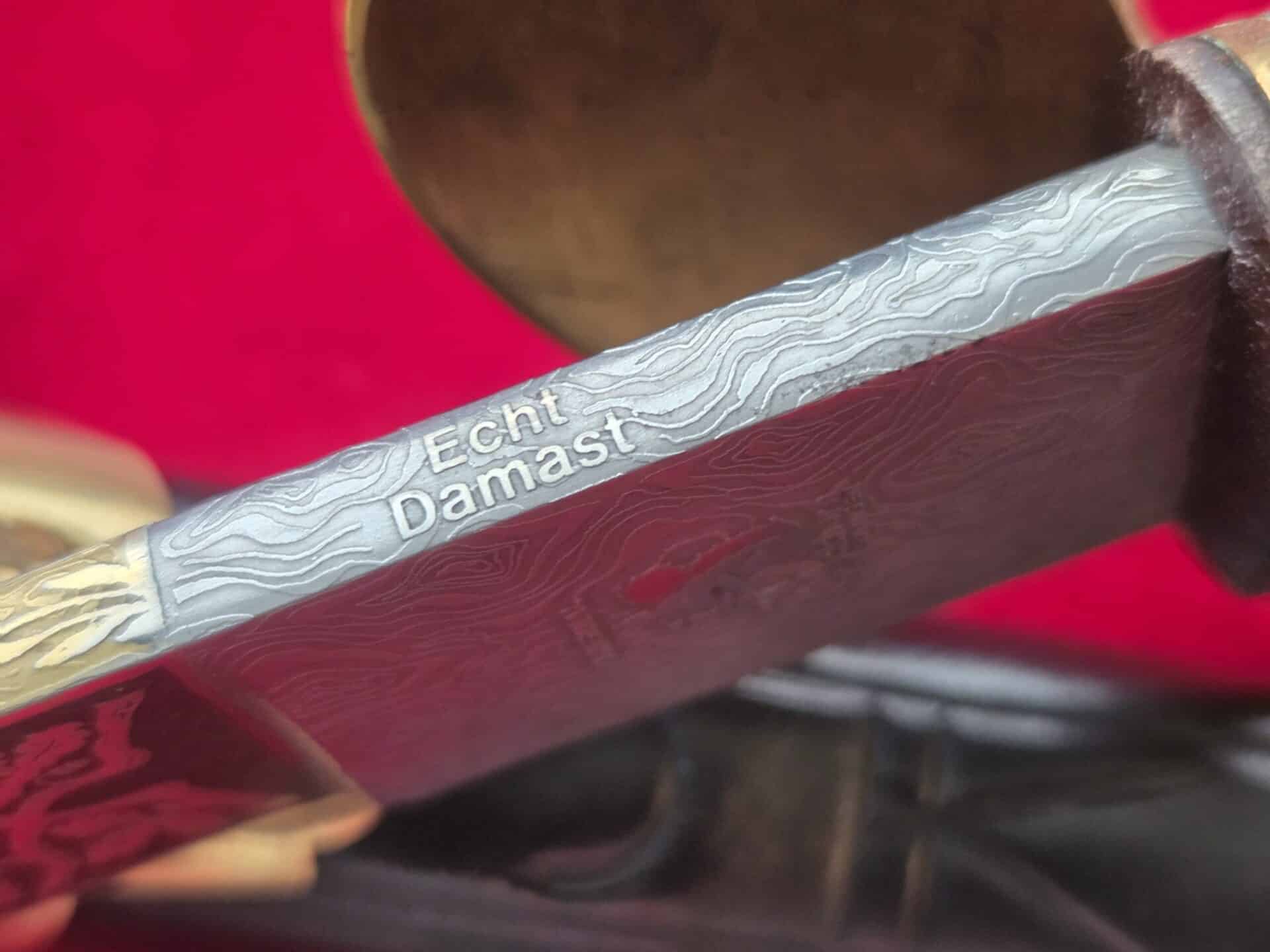 Sr Forestry Cutlass Hirschfanger with Etched Damast Blade by Carl Eickhorn (33056) - Image 26