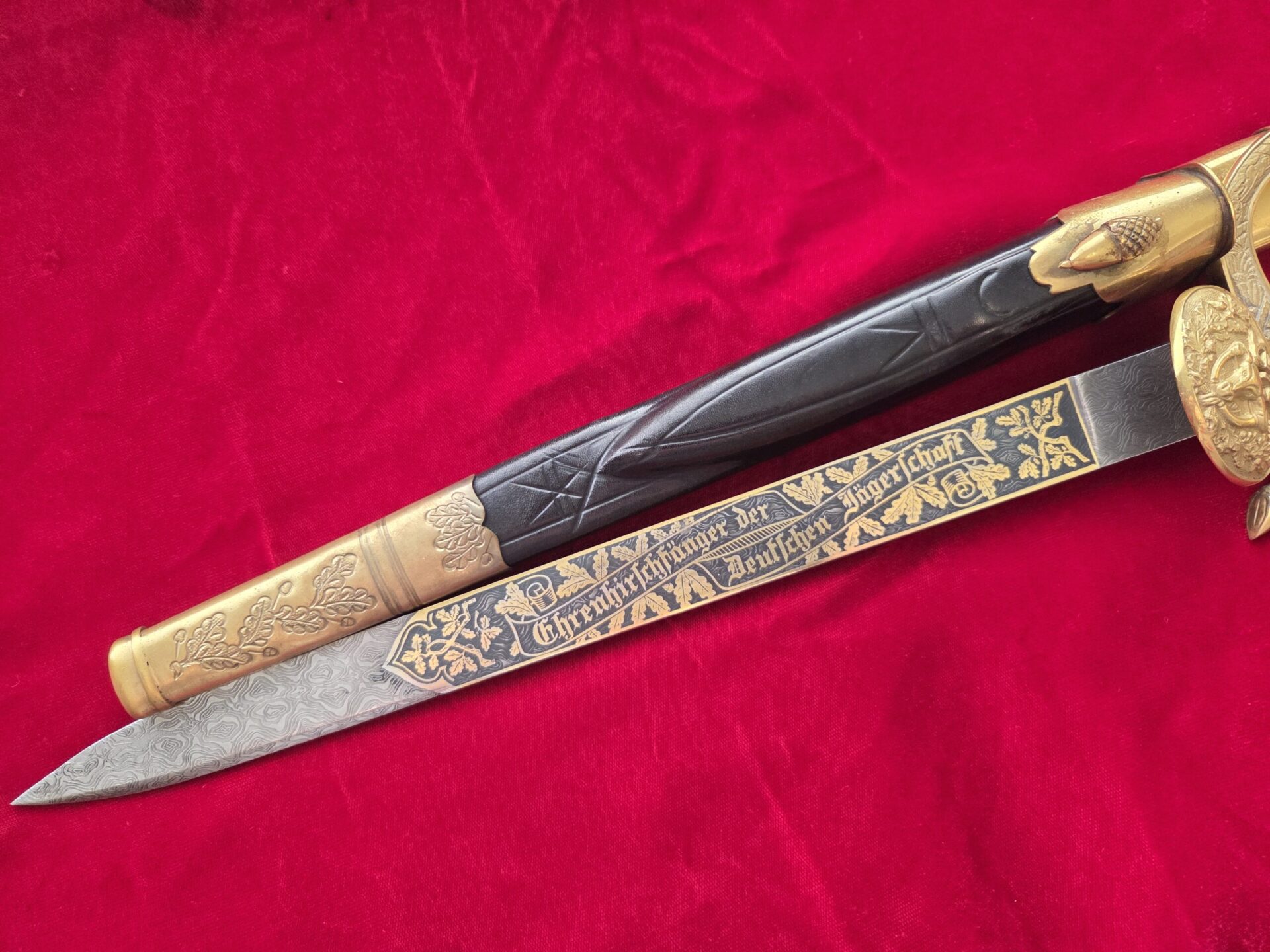 Sr Forestry Cutlass Hirschfanger with Etched Damast Blade by Carl Eickhorn (33056) - Image 25