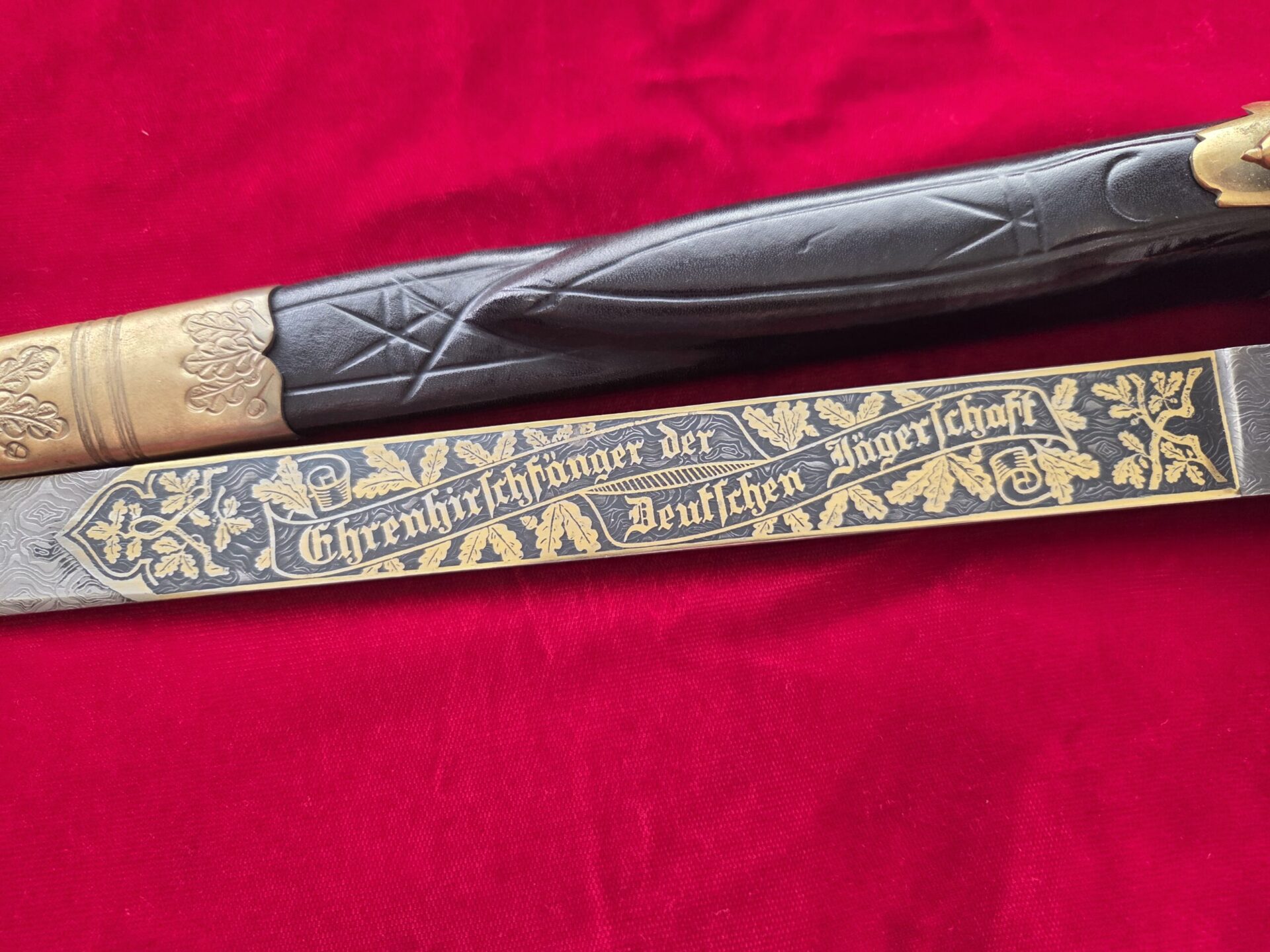 Sr Forestry Cutlass Hirschfanger with Etched Damast Blade by Carl Eickhorn (33056) - Image 24