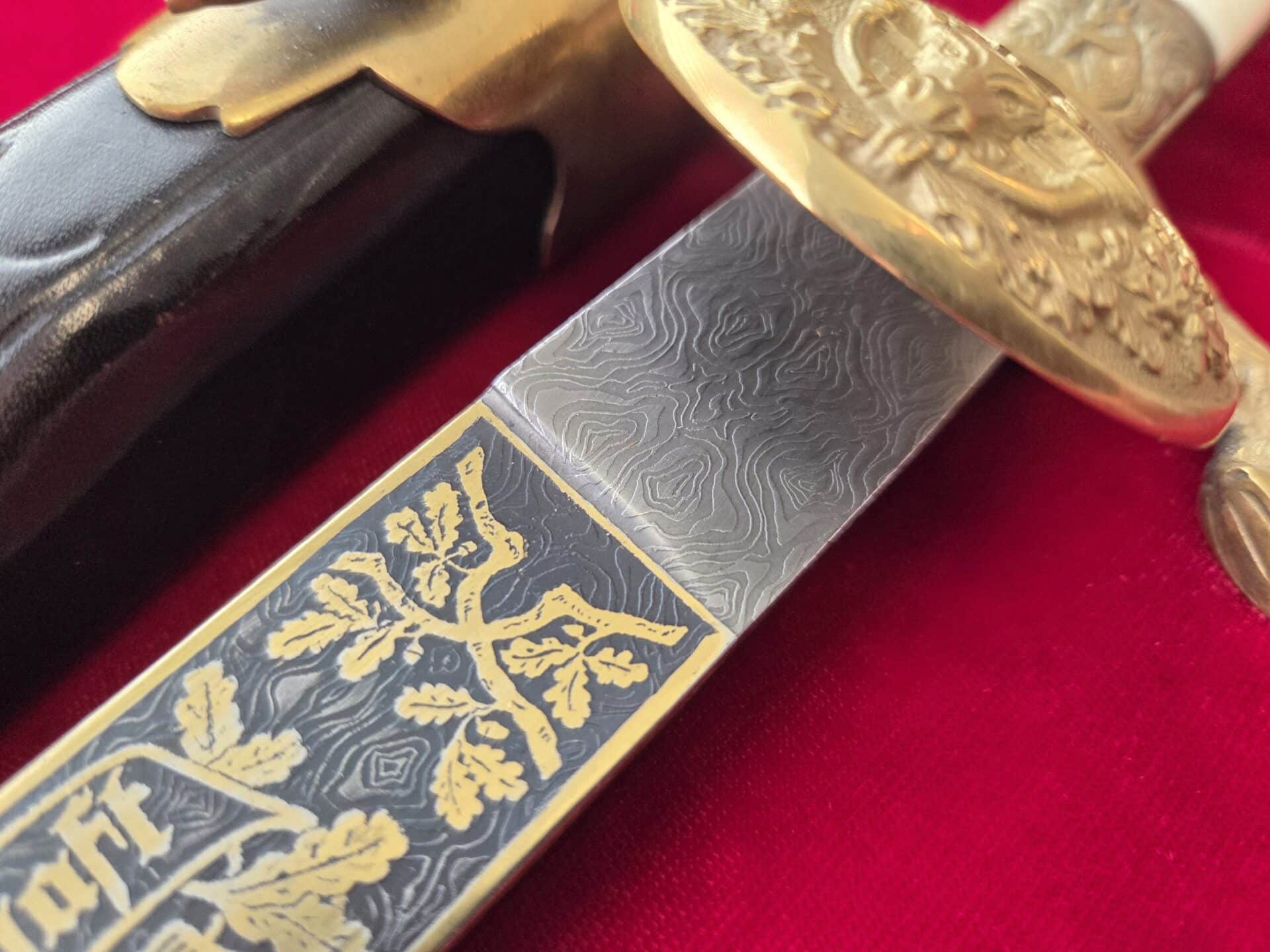 Sr Forestry Cutlass Hirschfanger with Etched Damast Blade by Carl Eickhorn (33056) - Image 23