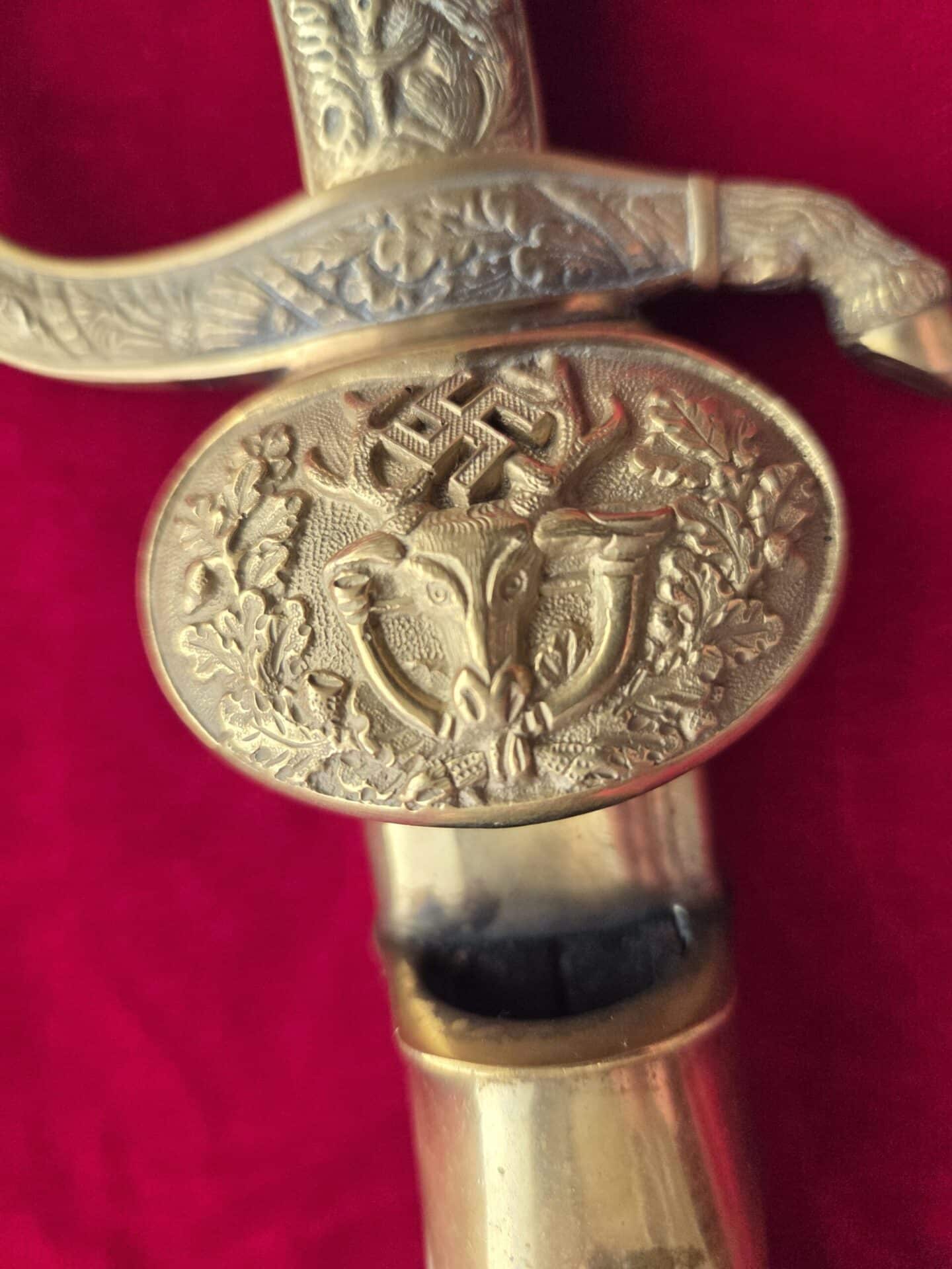 Sr Forestry Cutlass Hirschfanger with Etched Damast Blade by Carl Eickhorn (33056) - Image 21