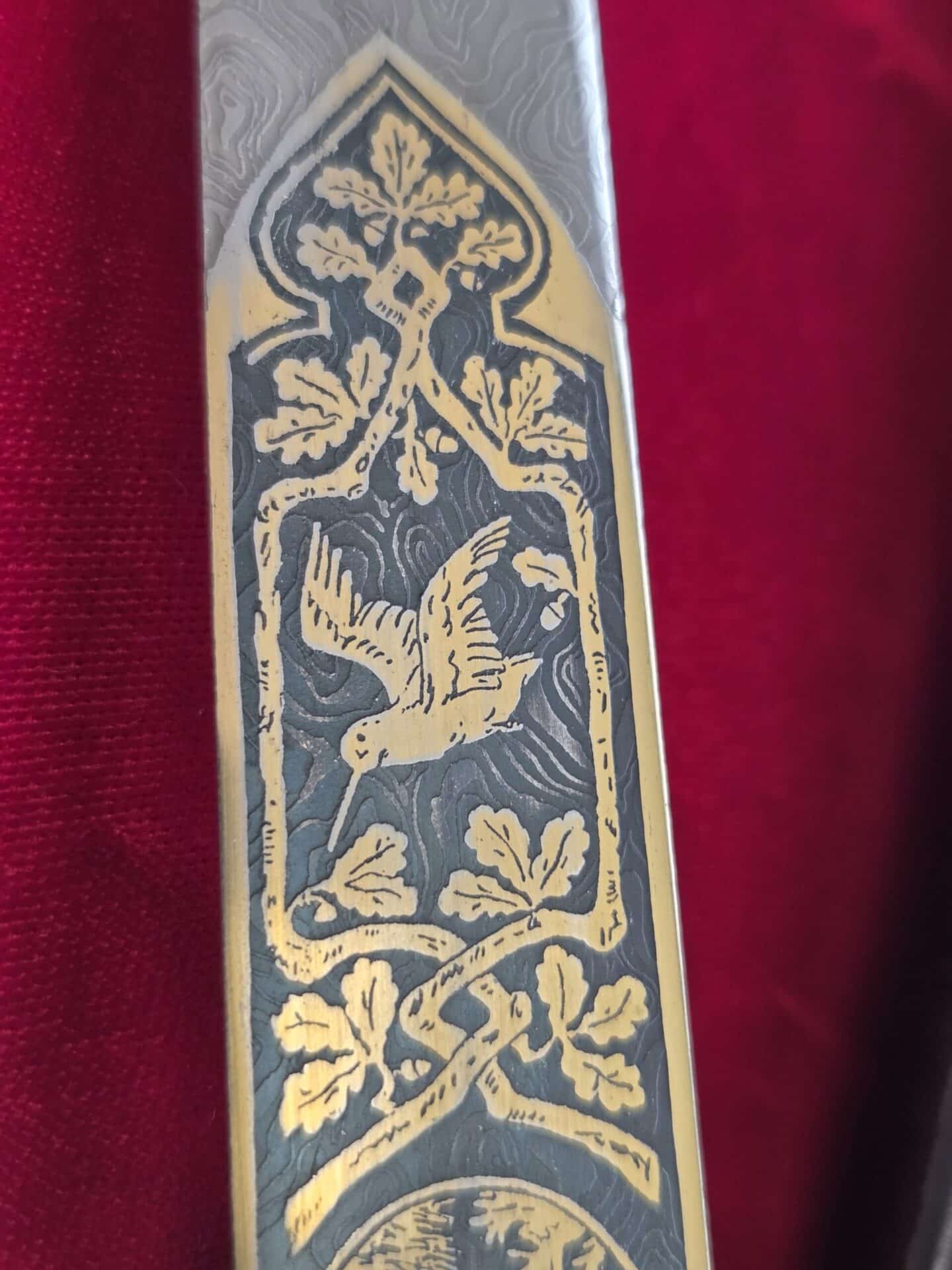 Sr Forestry Cutlass Hirschfanger with Etched Damast Blade by Carl Eickhorn (33056) - Image 14