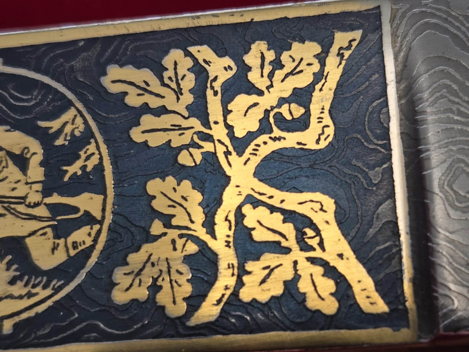 Sr Forestry Cutlass Hirschfanger with Etched Damast Blade by Carl Eickhorn (33056) - Image 18