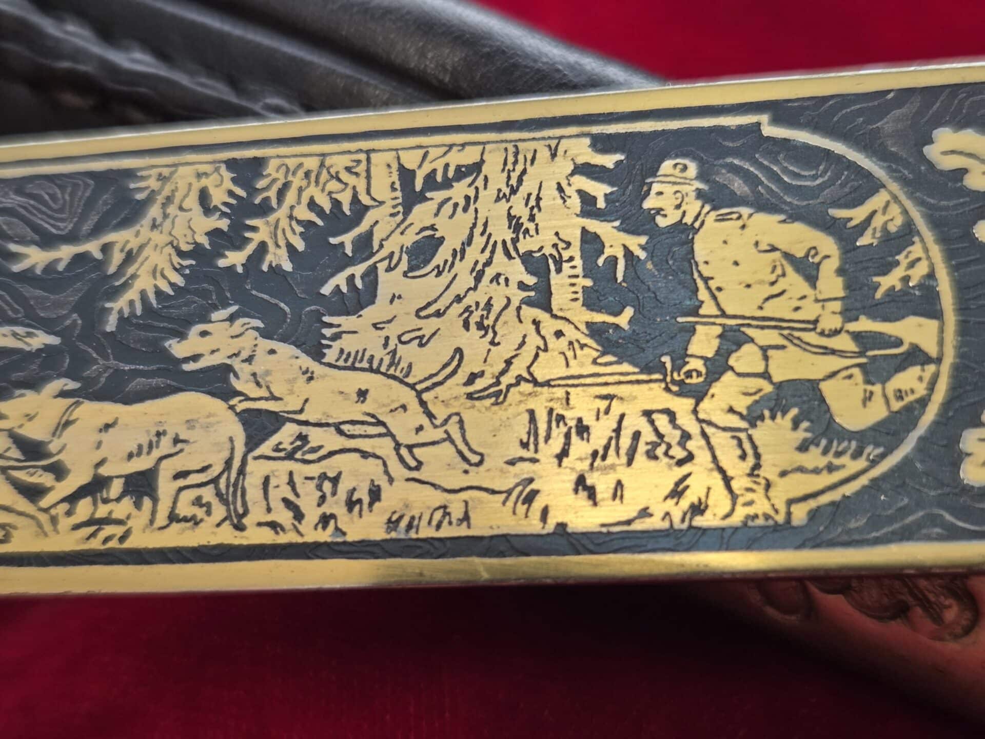 Sr Forestry Cutlass Hirschfanger with Etched Damast Blade by Carl Eickhorn (33056) - Image 17