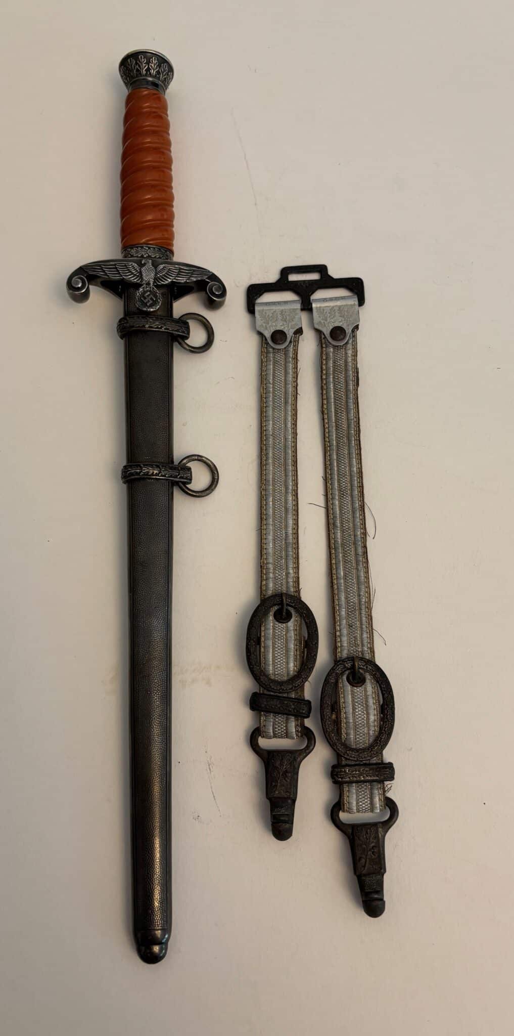 Personalized Army Dagger by Carl Eickhorn with Hangers