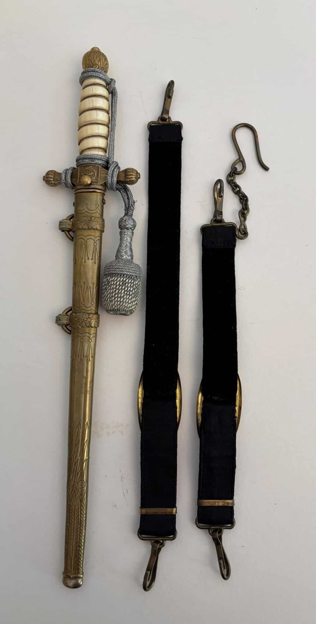 1st Model Navy Dagger by Carl Eickhorn with Portepee & Hangers (034) - Image 2