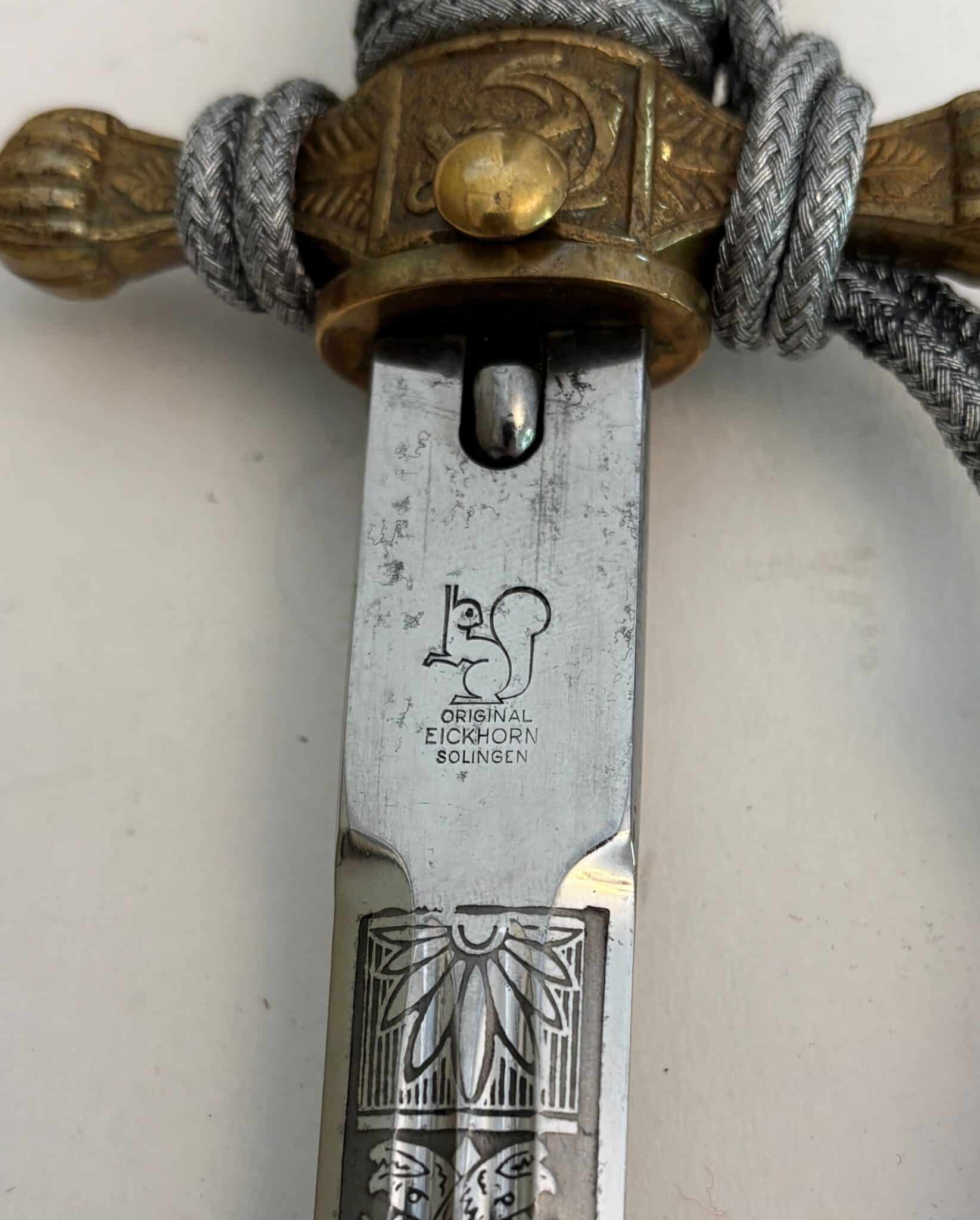 1st Model Navy Dagger by Carl Eickhorn with Portepee & Hangers (034) - Image 5