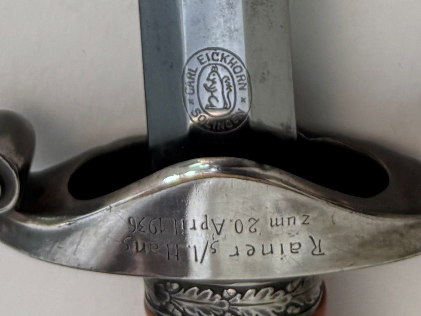 Personalized Army Dagger by Carl Eickhorn with Hangers - Image 9