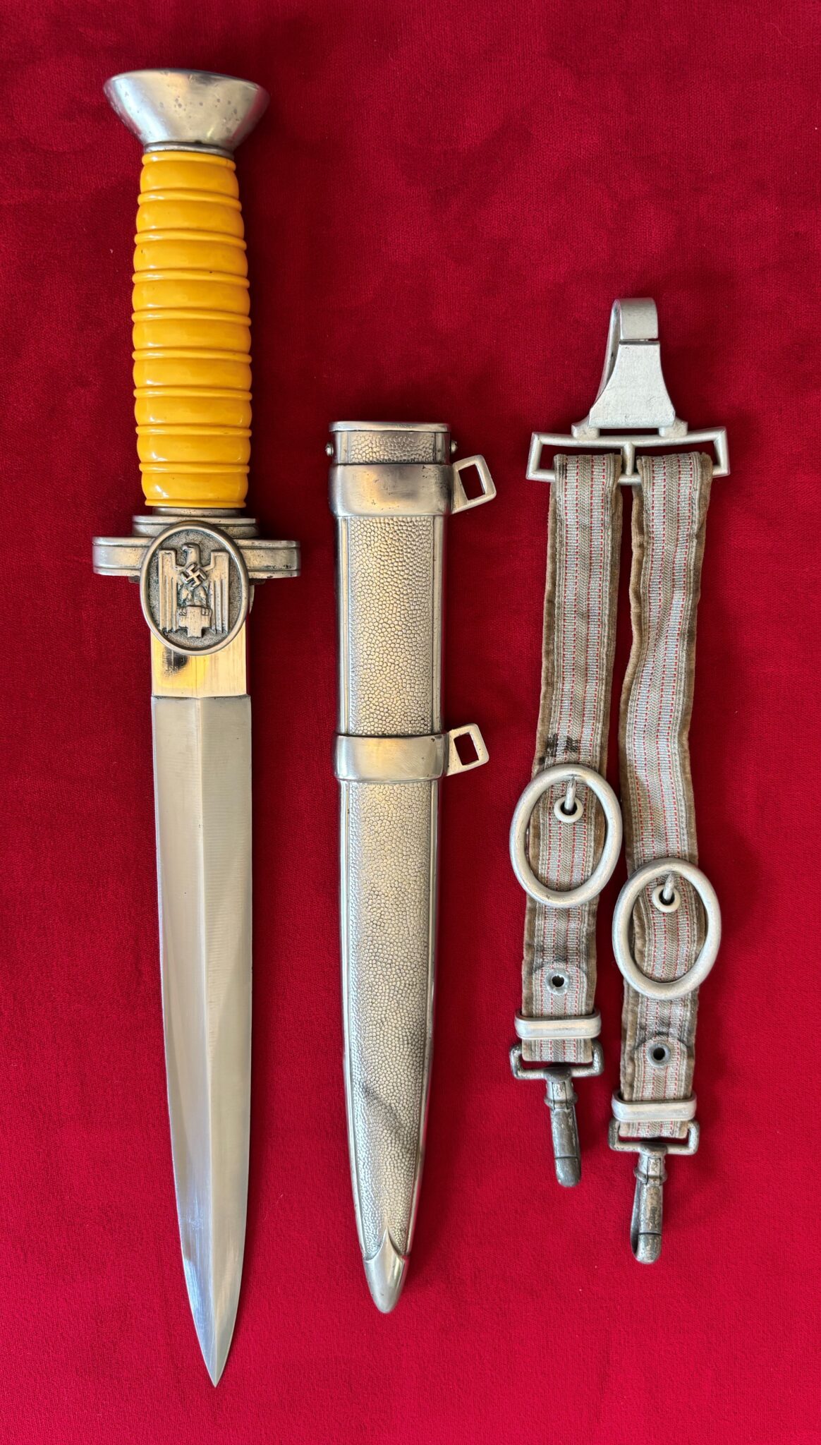 Red Cross Leader Dagger, No Maker, w/Hangers (067) - Image 2