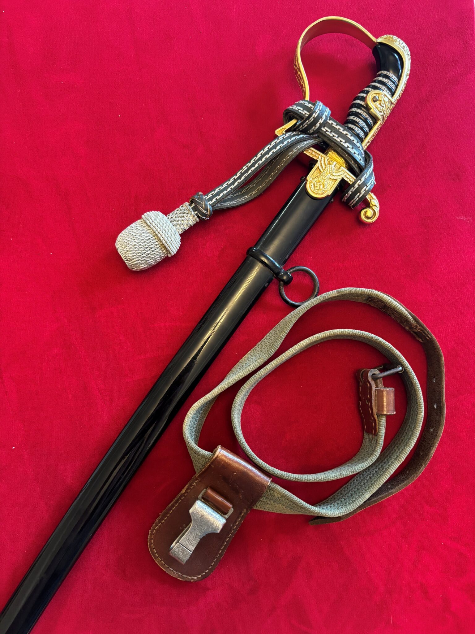 Army Officer's Dove Head Sword by Puma with Portepee & Belt (086)