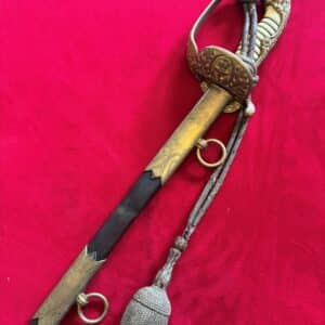 Personalized Imperial Navy Officer's Sword w/Damascus Blade by WKC & Portepee (109)
