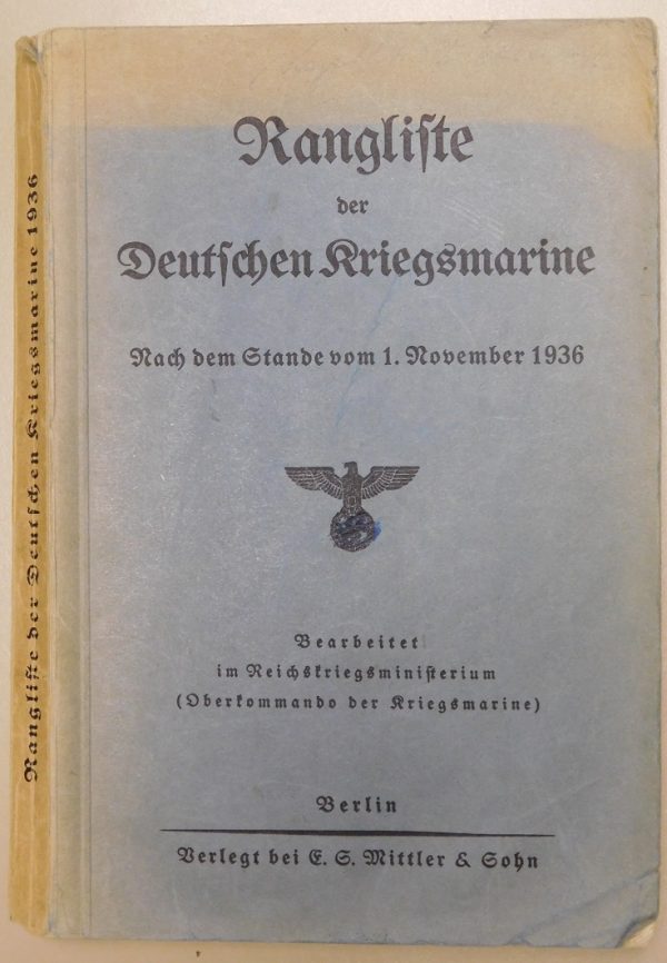 1936 Rangliste der Deutschen Kriegsmarine (#11575)