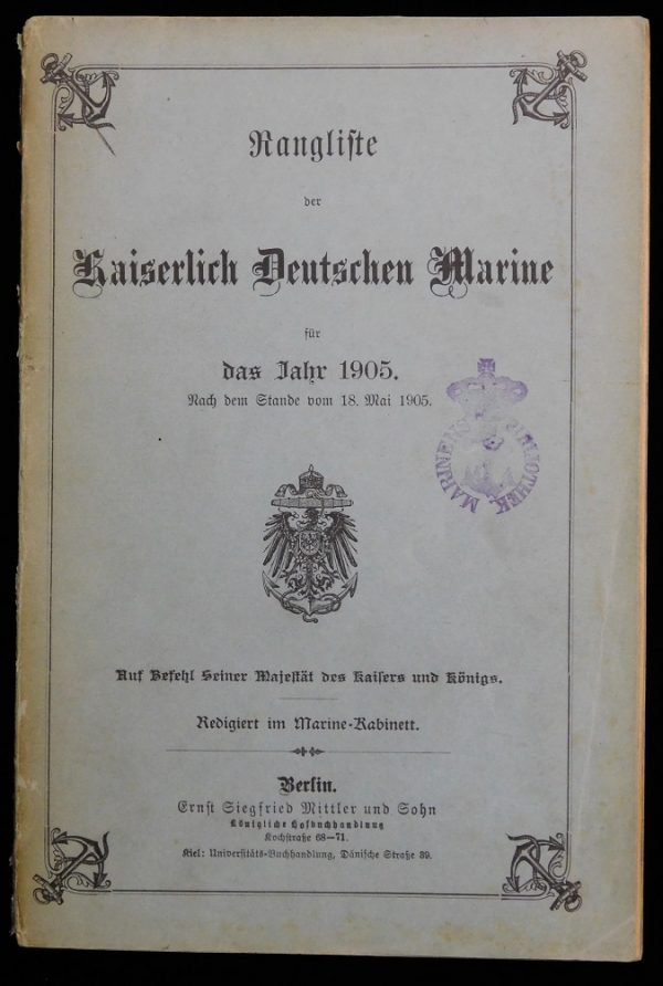 1905 Rangliste der Kaizerlichen Marine (#12612)