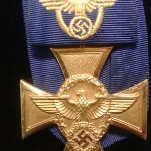 Police Long Service Award 1st Class (25-Year) w/Parade Mount Ribbon (#24841)