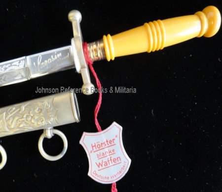 M-1907 Royal Danish Navy Cadet's/Officer's Dagger w/Double-Etched Blade & Issue Tag (#25216)