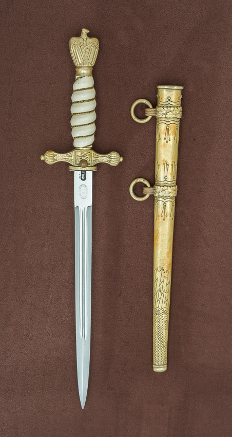 2nd Model Navy Dagger w/Plain Blade by RARE Navy Maker (#30077)