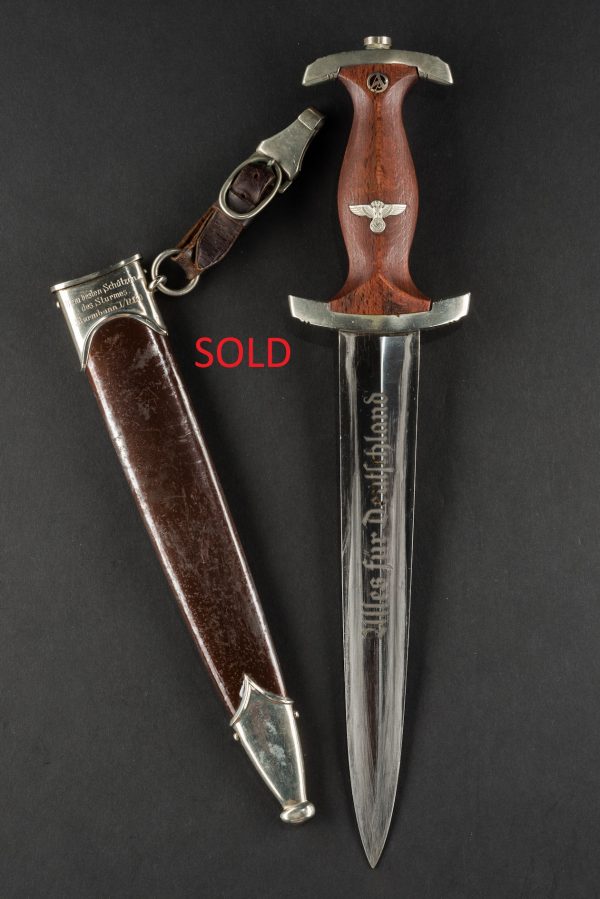 Early SA Dagger w/Engraved Presentation Scabbard Fitting (#27033)