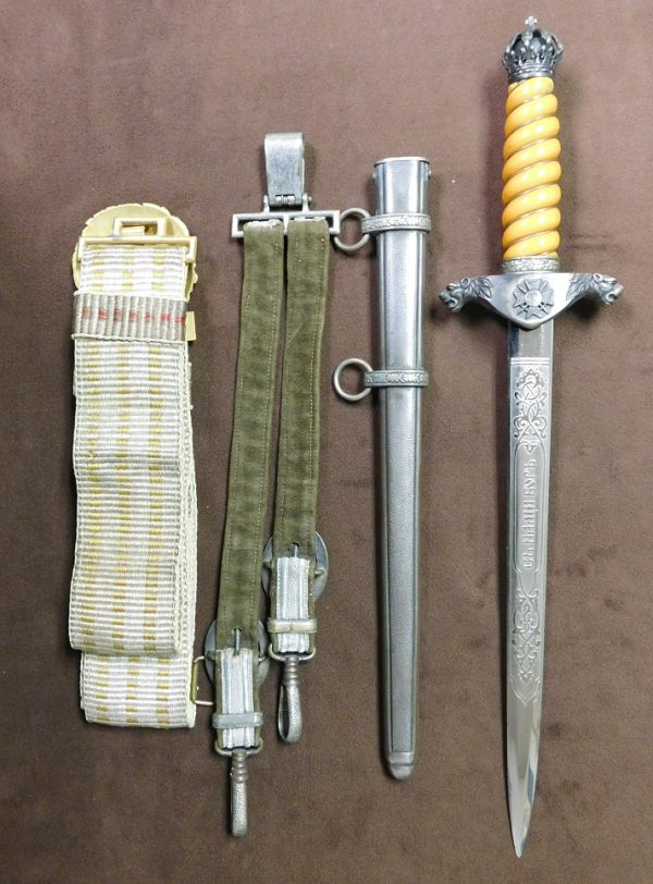 Royal Bulgarian Army Dagger w/Hangers and Dress Belt (#27766)
