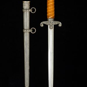 Army Dagger w/Artifical Amber Grip w/Hangers and Portepee (#28089)