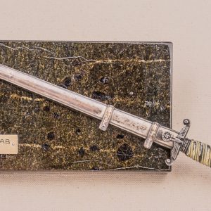 Miniature Commemorative Army Dagger on Marble Base (#29339)