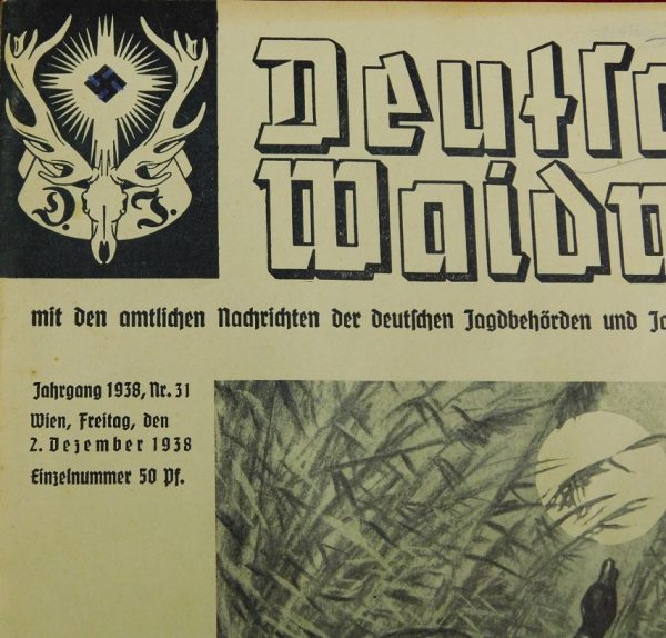 Four Different Issues of the 1938 Hunting Publication “Deutches Waldwerk” (#29420)