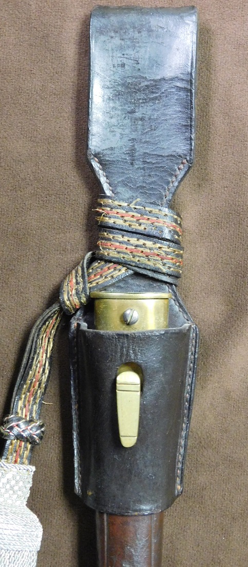 ULTRA-RARE Long Gilt Weimar Rural Police Clamshell Bayonet w/Double-TM, Frog & Bayonet Knot (#29627)