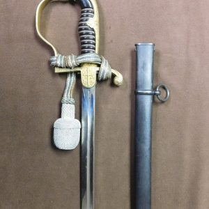 RARE Presentation Höller Nr. 8 Lion Head Sword w/Eagle and Swastika on Backstrap & Sword Knot (#29669)