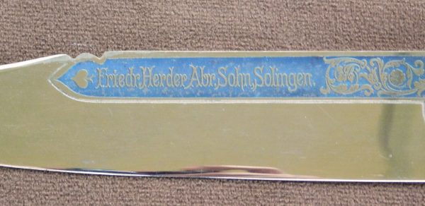 Original Third Reich Herder Bowie Knife Blade (#30195)