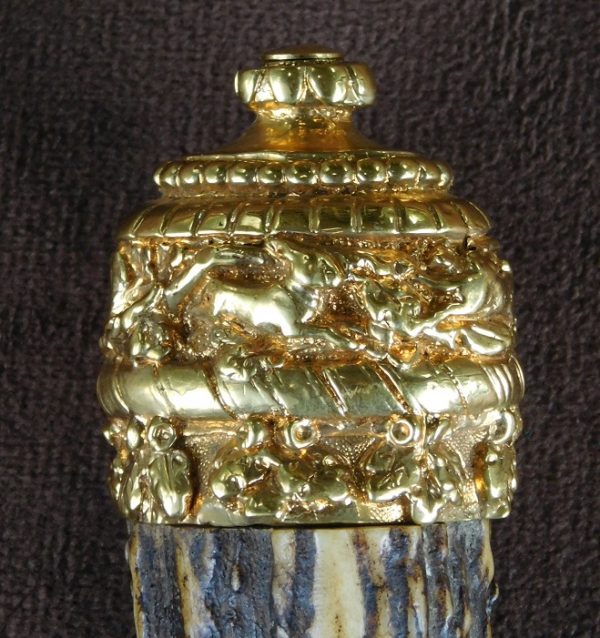 Early Gold German Hunting Hirschfänger (#30291)