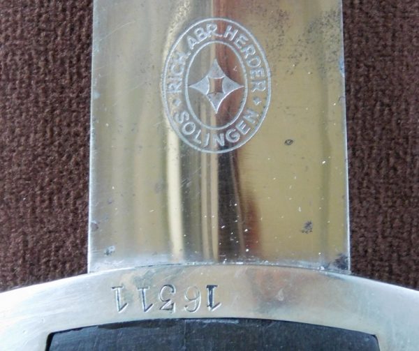 Numbered 1933 SS Dagger by Richard Herder, Solingen (#30308)