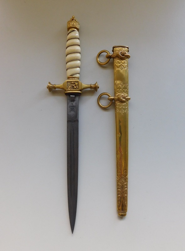 Imperial M-1901 Damascus Naval Dagger (#30505)