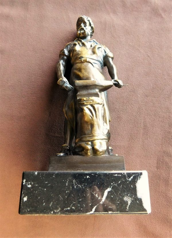 Statue of Sword Smith on Marble Base (#30538)