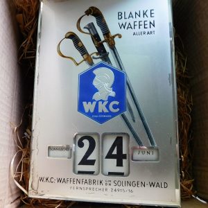 Rare WKC Glass Calendar in Original Packaging (#30635)