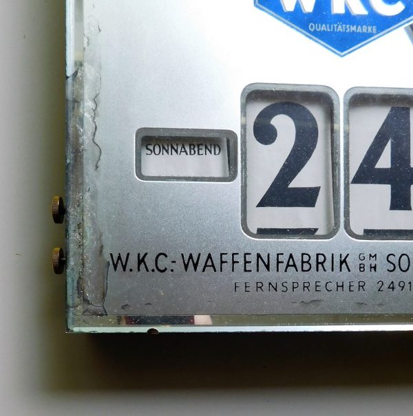 Rare WKC Glass Calendar in Original Packaging (#30635)