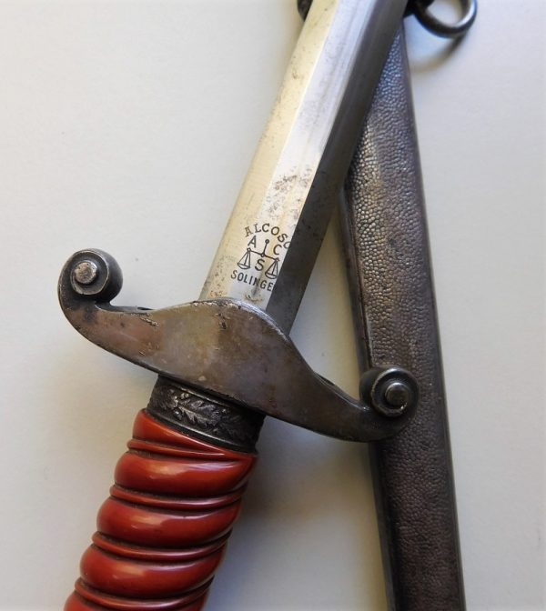 Army Officer’s Dagger with Deep Orange Grip (#30665)