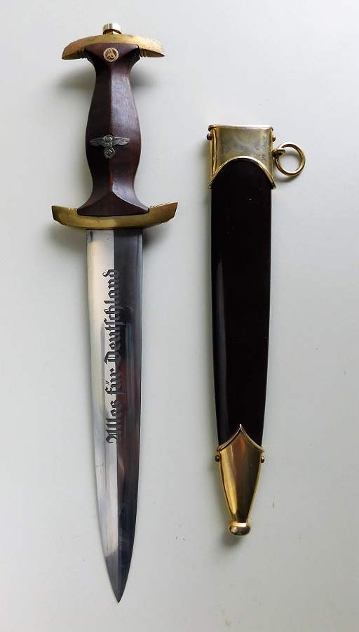 Scarce SA Marine Dagger with Gilt Fittings (#30693)