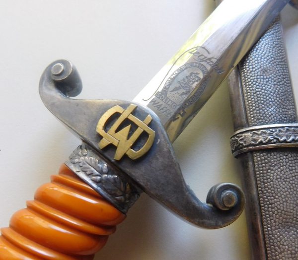 Personalized Gold Wash Officer’s Army Dagger (#30717)