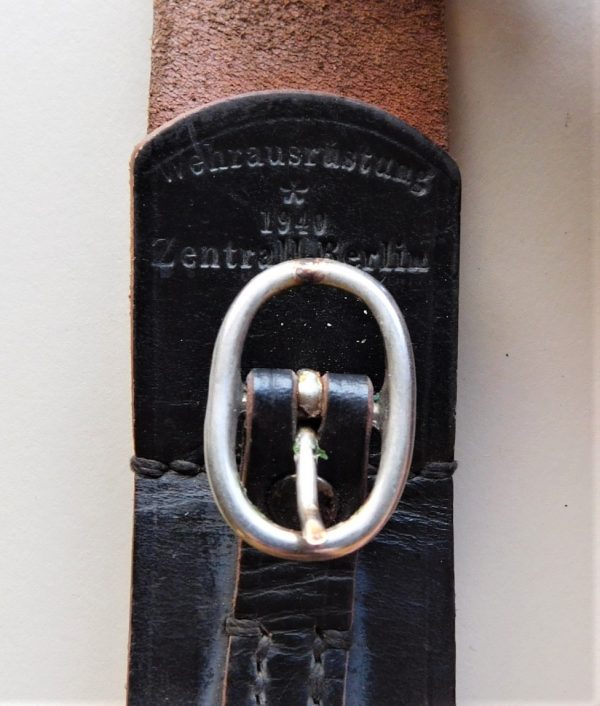 Stamped RAD EM Black Leather Belt Loop (#30888)