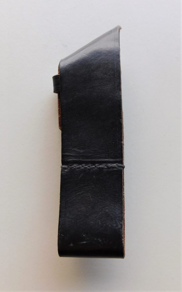 Stamped RAD EM Black Leather Belt Loop (#30888)