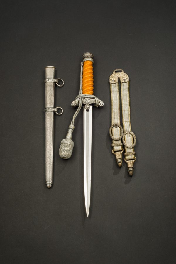 Personalized Army Officer’s Dagger w/hangers and portepee (#50067)  