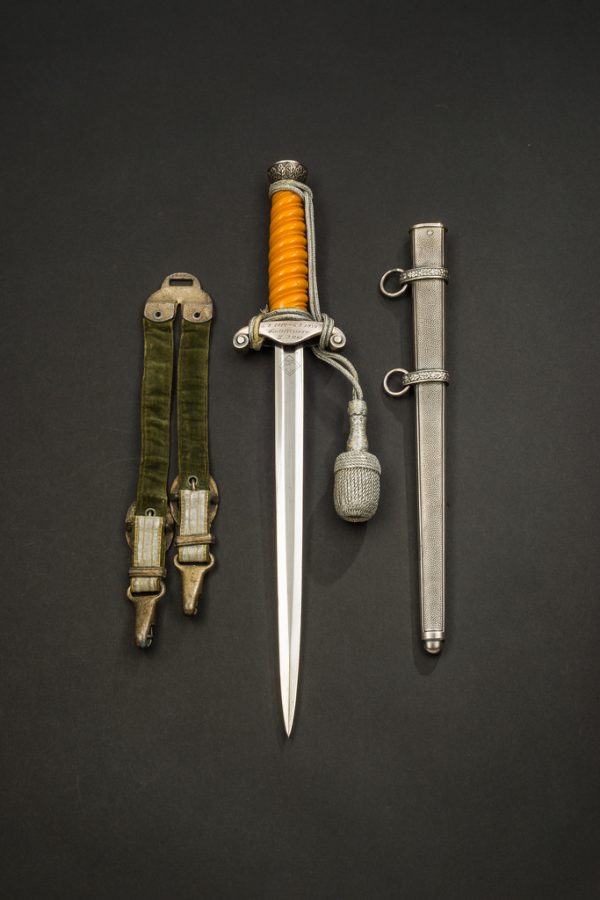 Personalized Army Officer’s Dagger w/hangers and portepee (#50067)  