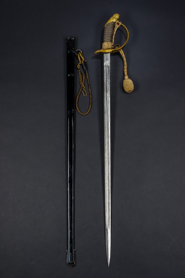 Ultra-Rare Damascus Imperial Army/Navy Presentation Sword (#50077)