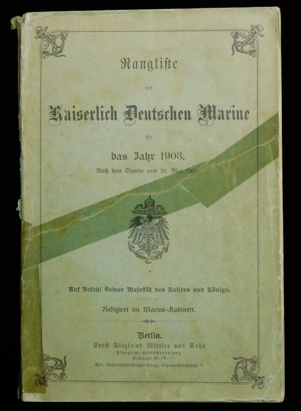 1903 Kaiserlich Deutschen Marine Rangliste (#7840)