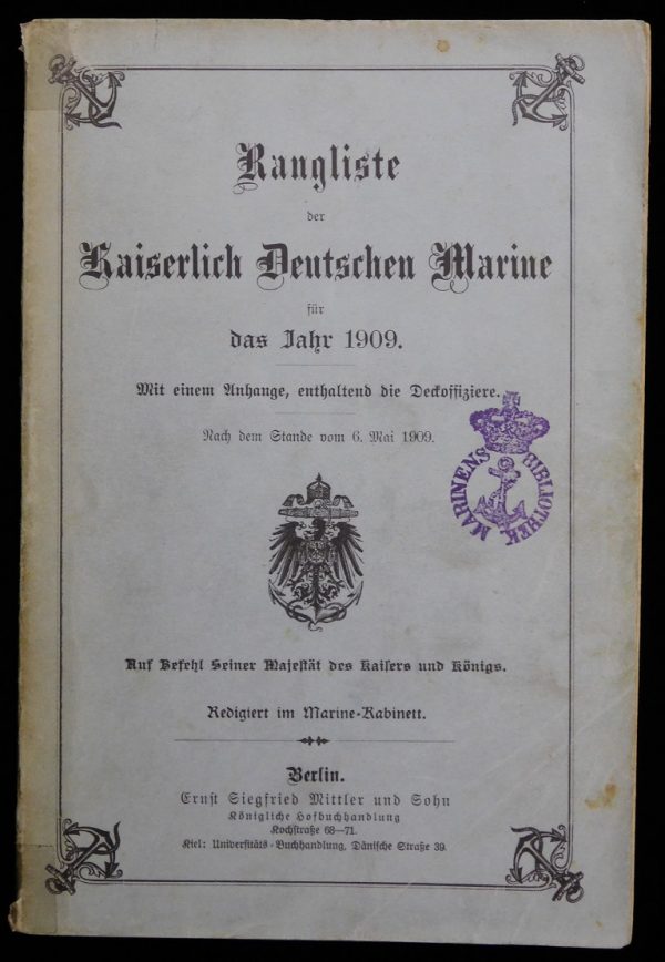 1909 Rangliste der Kaizerlichen Marine (#8040)